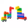 Gerardo's Toys pehmed ehitusklotsid ratastega, 33 osa (25 klotsi + 8 rattosa)