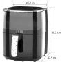 QUIN 4,5L digitaalne kuumaõhufritüür, 1500W, 80-200°C, 60-minutiline taimer, 8 eelseadistust, must