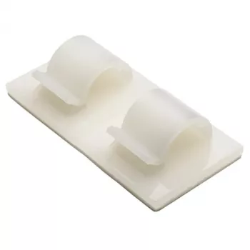 HellermannTyton RB8 kruvidega kinnitatav kaablivitsa hoidik, valge, polüamiid, 8 mm max kimp, 100 pakk