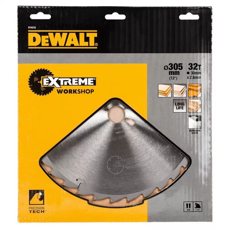 DEWALT DT4210-QZ Extreme Runtime ketassaetera 165mm x 20mm ava, 24T TCT, puidu lõikamiseks