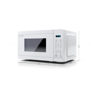 Sharp YC-MG02E-C 2-in-1 kombinatsioonmikrolaineahi grilliga, 20 L, 800 W, kreemjas
