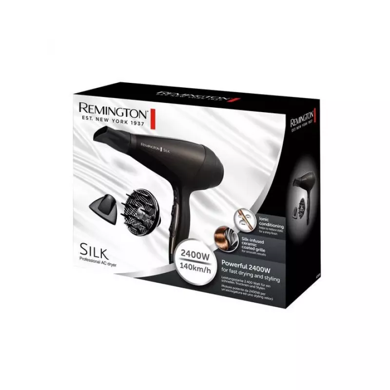 Remington Silk AC juuksekuivati, 2400W, must