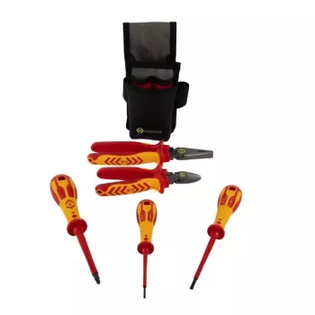 C.K T5980 elektriku tööriistakomplekt „Essential“, VDE 1000 V, Magma vöökotiga, CombiCutter3 160 mm, kombinatsioontangid 185 mm ja 3 Dextro VDE kruvikeerajat