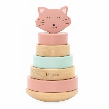 TRIXIE Cat Activity Fun Board strateegiamäng püramiid, puidust mõistuse mänguasi kassidele, 12+ kuud