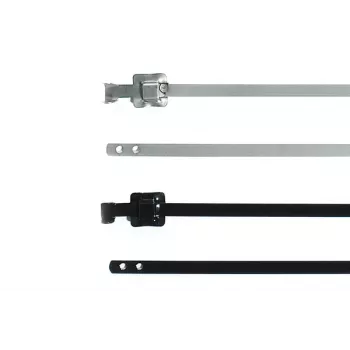 HellermannTyton MLT16SSC5 vabastatav roostevabast terasest kaablivits polüesterkattega, must, 400mm x 12,7mm, 100 pakk 111-91161
