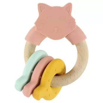 Trixie puidust ja silikoonist närimismänguasi, kass, 0k+
