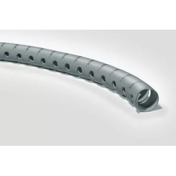 HellermannTyton Helawrap HWPP25/2-SR kaablihalduse spiraalmähis, hõbedane, polüpropüleen, 2 m, 27 mm välisläbimõõt