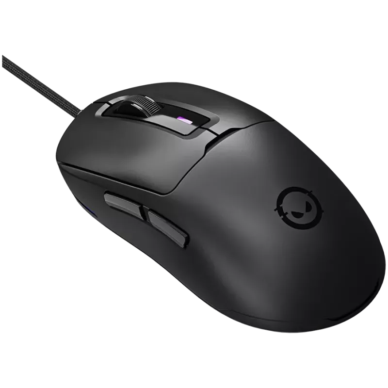 LORGAR LRG-MSA10R-BK mänguritele mõeldud juhtmega hiir, Pixart PMW3311 optiline sensor, 6400 DPI, RGB, 7 programmeeritavat nuppu, must