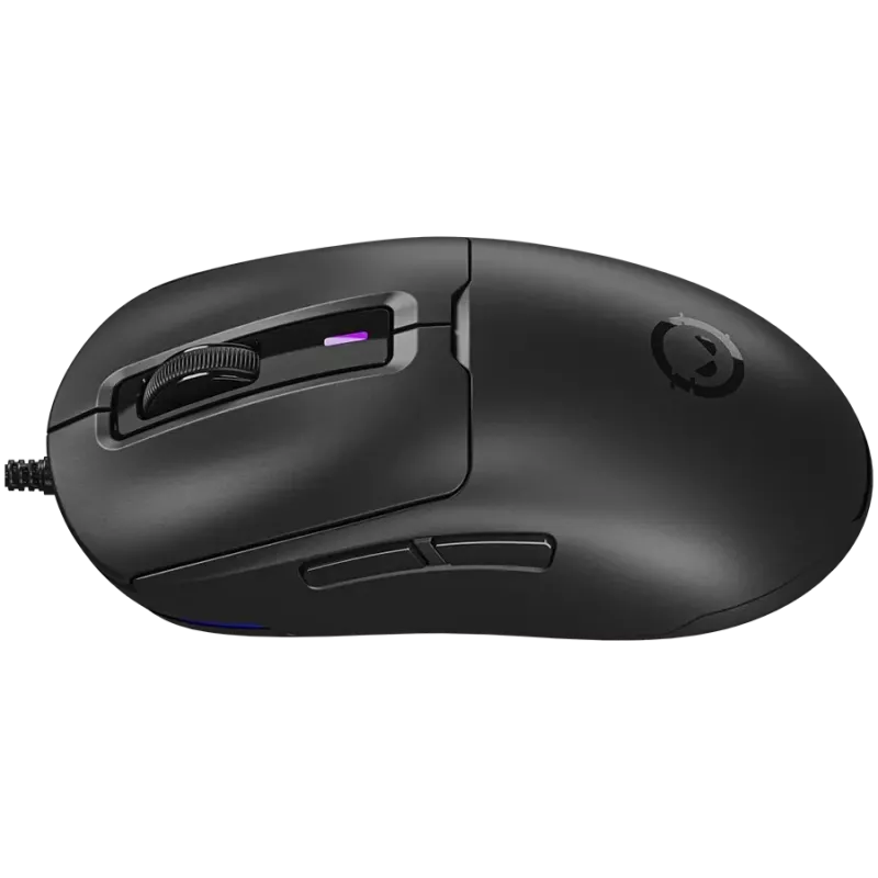 LORGAR LRG-MSA10R-BK mänguritele mõeldud juhtmega hiir, Pixart PMW3311 optiline sensor, 6400 DPI, RGB, 7 programmeeritavat nuppu, must