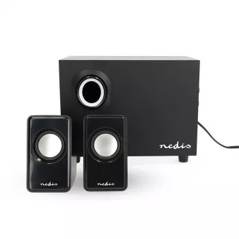 Nedis CSPR10021BK 2.0 Stereo USB-toitega arvutikõlarid, 6W RMS, must