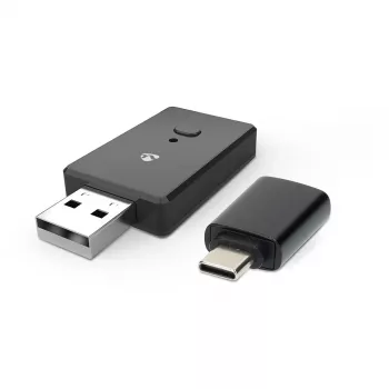 Nedis CKAA2400BK Bluetooth 5.0 USB-A adapter must, 10 m leviala