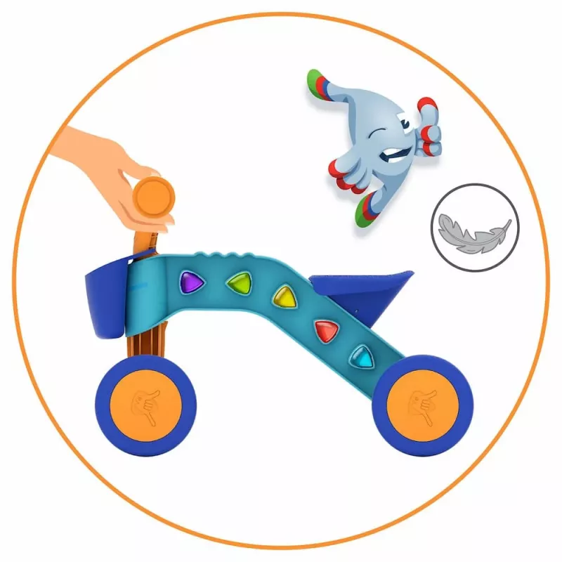 Chillafish Itsibitsi 4-rattaline jalgratas korviga, sinine/oranž, 1-3 aastat