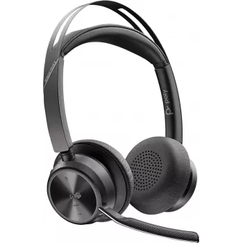 HP POLY Voyager Focus 2 Microsoft Teamsi sertifikaadiga stereopeakomplekt Bluetoothiga ja laadimisalusega