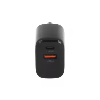 MOVANO GaN 20W USB-C PD + USB-A laadija (must)