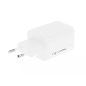 MOVANO GaN 65W 2x USB-C PD + USB-A laadija (valge)