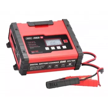 IDEAL laadija PRAKTIK CHARGER 15 LCD, laadimispinge: 12V/6V, 15A/7.5A, 9-astmeline automaatne, IP65
