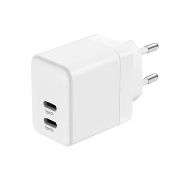CRONG 35W kahe USB-C PD 3.0 PPS GaN seinatavalaadija - valge