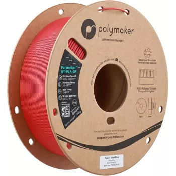 Polymaker HT-PLA-GF 1,75mm Power Tool Red 1kg - kõrge temperatuuriga klaaskiuga tugevdatud PLA filament