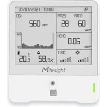 Milesight IoT AM308 LoRaWAN siseõhu jälgimise andur, E-Ink ekraan, 8-in-1 IAQ (AM308-868M)