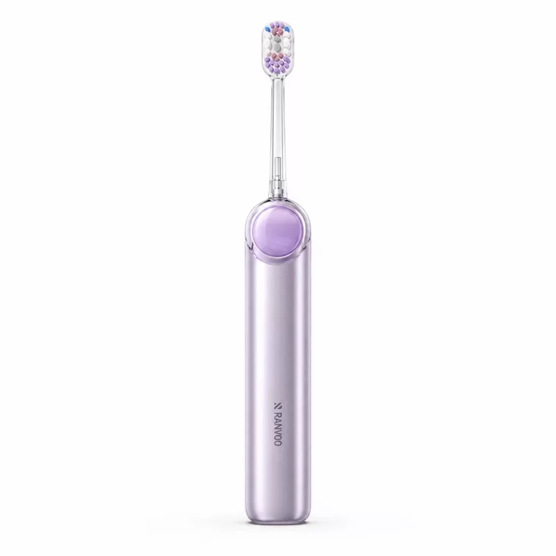 RANVOO PQ5 Pure Sonic elektriline hambahari, lilla, 5 režiimi, 4 harjapead, USB laadimine
