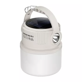 SUPERFIRE T22 laetav LED-laagrilatern koos akupangaga, 350 luumenit, magnetiline alus, riputuskonks, IP44