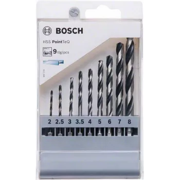 Bosch HSS PointTeQ metallipuuride komplekt, 9 osa, 2-10 mm, keerdpuurid 2607002826