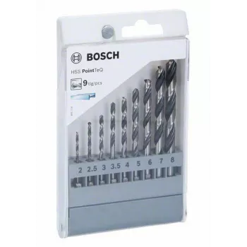 Bosch HSS PointTeQ metallipuuride komplekt, 9 osa, 2-10 mm, keerdpuurid 2607002826