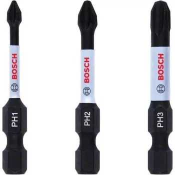 Bosch 2608522491 Phillips PH2 otsakute komplekt, 3 tk, 25 mm, 1/4 tolline kuuskantvars