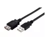 LinkIT USB 2.0 A-A pikenduskaabel, isane/emane, 0,2 m, must CUSBAMAF-002