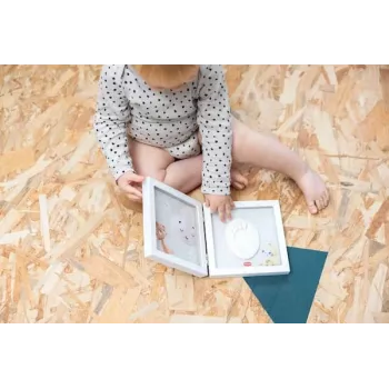Tiny Love Simple Frame beebi käe- või jalajälje mälestusesemekomplekt, valge