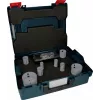 Bosch Progressor puidu ja metalli aukude saagide komplekt, 7 osa, 20-114 mm läbimõõt, Power Change kinnitus, HSS bi-metall, koos kohvriga 2608594431
