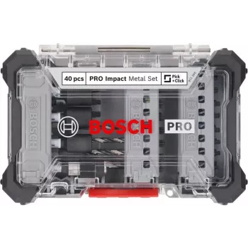 Bosch PRO Impact kruvikeeraja otsikute ja metallipuuride komplekt 40-osaline (2608521U86)