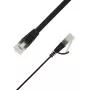 LinkIT lame U/FTP Cat6A Ethernet-kaabel, 4m, must STP-FL6A-00400-BLK