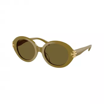 Tory Burch TY7210U naiste kassi-silma päikeseprillid, tume havana raam, pruun gradient lääts, 53-18-145 mm, UV-kaitse TY7210U201073