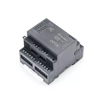 Arduino Opta analoogmooduli laiendus AFX00007 - 4 konfigureeritavat analoogsisendit, 2 analoogväljundit, 12–24 VDC, DIN-liist