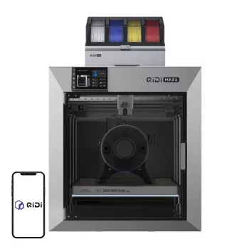 QIDI Max 4 Combo 3D-printer, 325x325x325mm, CoreXY, 600mm/s, täielikult suletud, kahe hammasrattaga otseajam