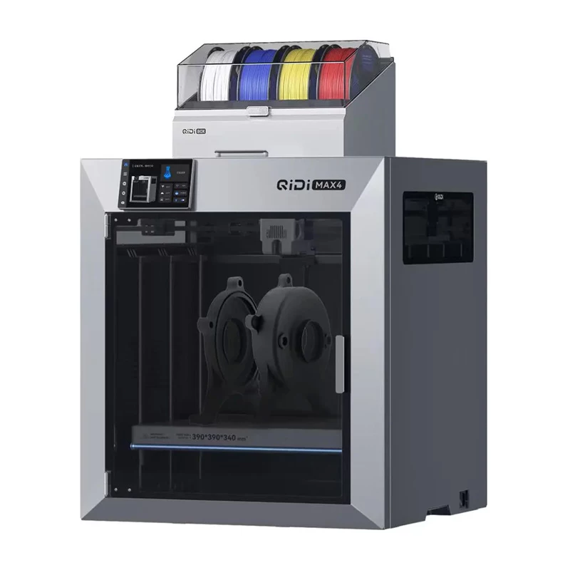 QIDI Max 4 Combo 3D-printer, 325x325x325mm, CoreXY, 600mm/s, täielikult suletud, kahe hammasrattaga otseajam