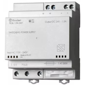 Finder 78.36.1.230.2402 lülitustoiteallikas 36W 24V DC 1,5A DIN-liinile