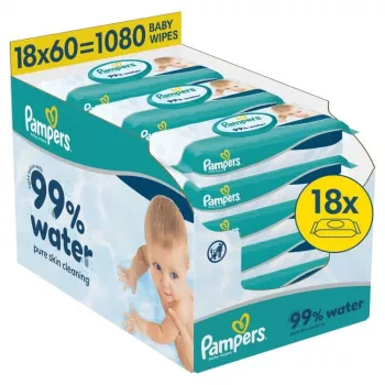 Pampers Aqua niisked salvrätikud imikutele, 18 pakki, 1080 tk