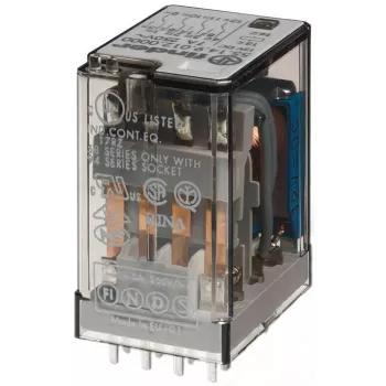 Finder 55.14.9.012.0000 tööstuslik relee, 12 V DC mähis, 4 ümberlülituskontakti, 7 A