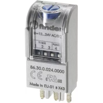 FINDER 86.30 Mitmefunktsiooniline taimerimoodul, 24V AC/DC, 1 CO 16A, 8 funktsiooni, 0,05s-100h 863000240000T