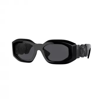 Versace VE4425U536087 meeste ristkülikukujulised päikeseprillid, läbipaistev hall raam, tumedad hallid läätsed, 54-18-145