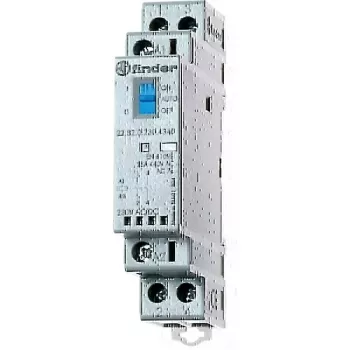 Finder paigalduskontaktor 24V AC/DC, 1NO+1NC, LED 22.32.0.024.4540