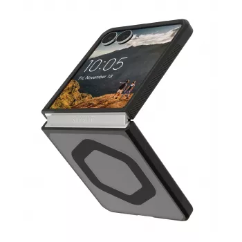 UAG Urban Armor Gear Mouve ümbris magnetmooduliga Samsung Galaxy Z Flip8 jaoks - Ash (läbipaistev hall)/must 214561113131