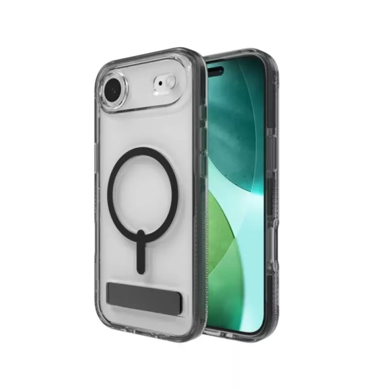 ZAGG Santa Cruz Snap KS ümbris koos tugijalaga iPhone Airile, MagSafe-ühilduv (süsimust)