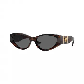Versace VE4454-542987 naiste kassi-silma päikeseprillid, Havana/tumehall, 55mm