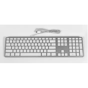 Matias Juhtmega USB-C Klaviatuur Macile - Hõbedane - U.S. Versioon (FK316CS)