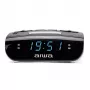 AIWA CR-15 Digitaalne FM kellraadio kahe äratusega, LED-ekraan, unetaimer - must