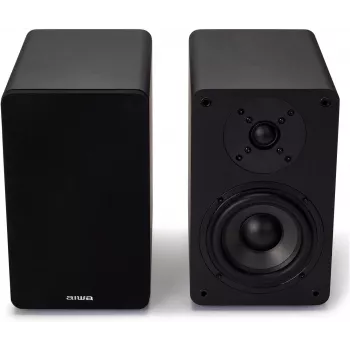 AIWA Hi-Fi 2.0 aktiivsed riiulikõlarid 2x70W RMS, must