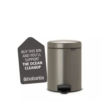 Brabantia NewIcon 5-liitrine pedaaliga prügikast, plaatina